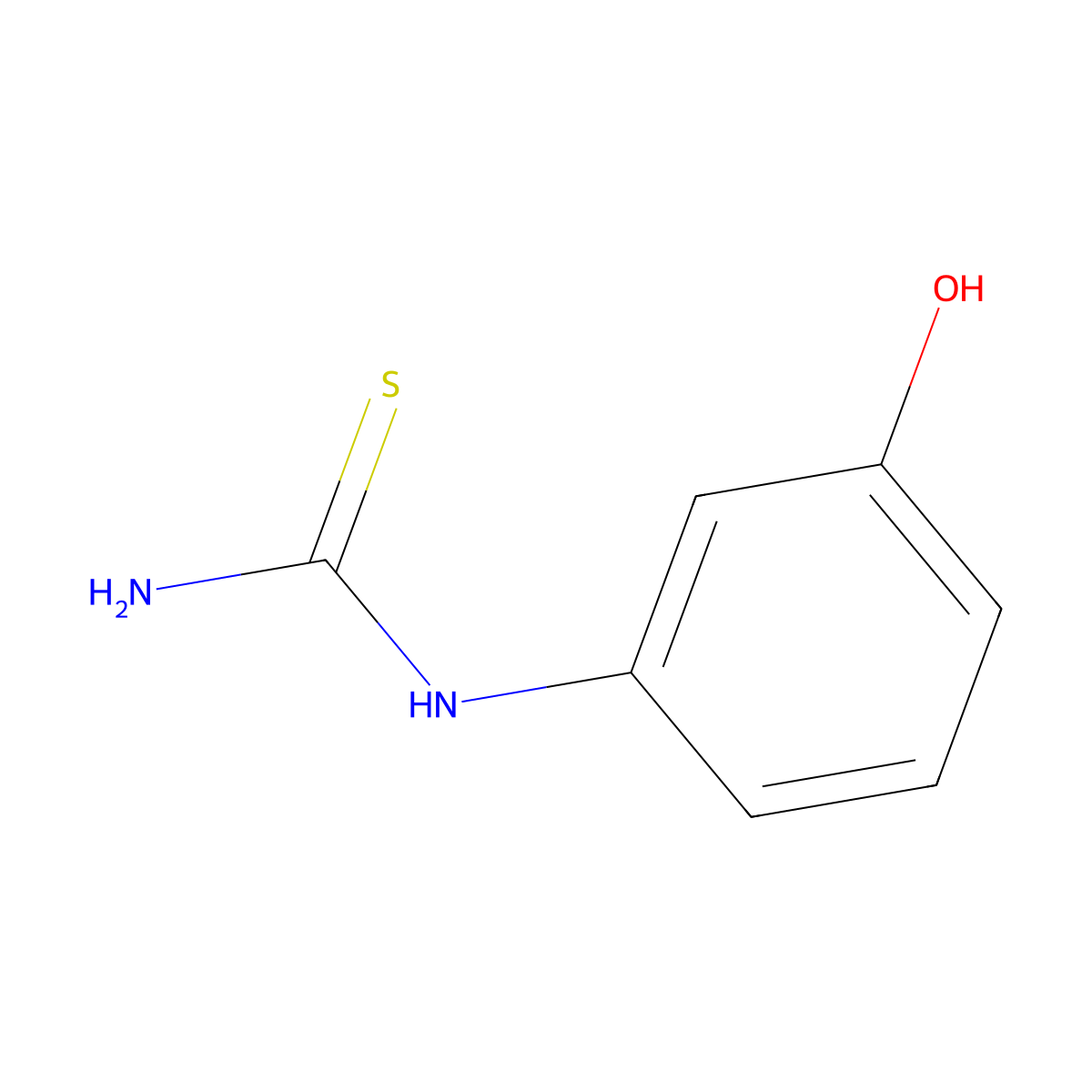 (3-Hydroxyphenyl)thiourea molecular structure, CAS 3394-05-6