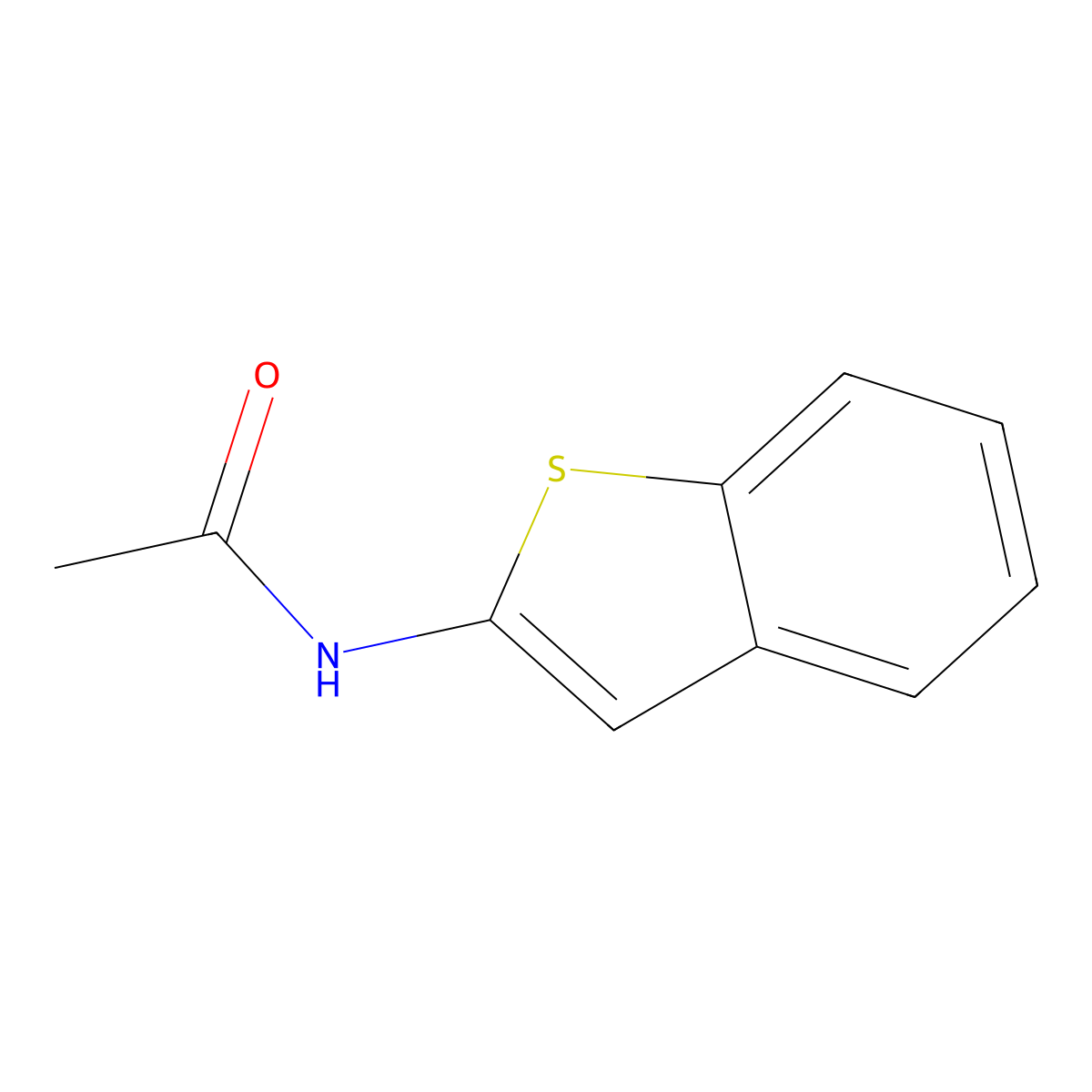 N-(Benzo[b]thiophen-2-yl)acetamide molecular structure, CAS 3394-41-0