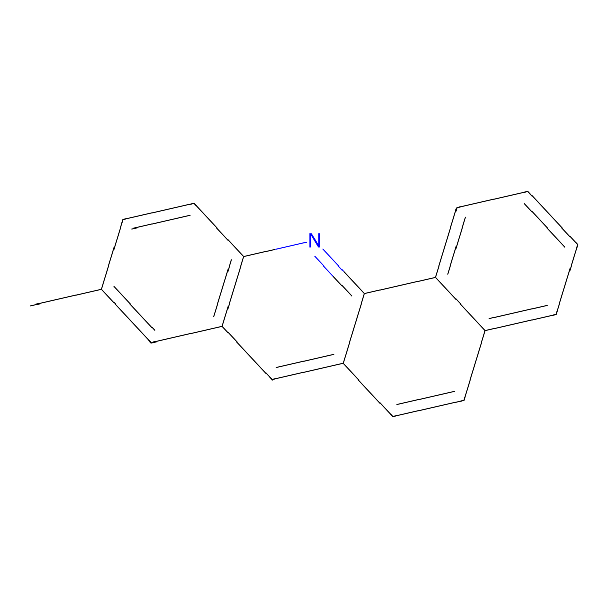 BENZ(c)ACRIDINE, 9-METHYL- molecular structure, CAS 33942-93-7