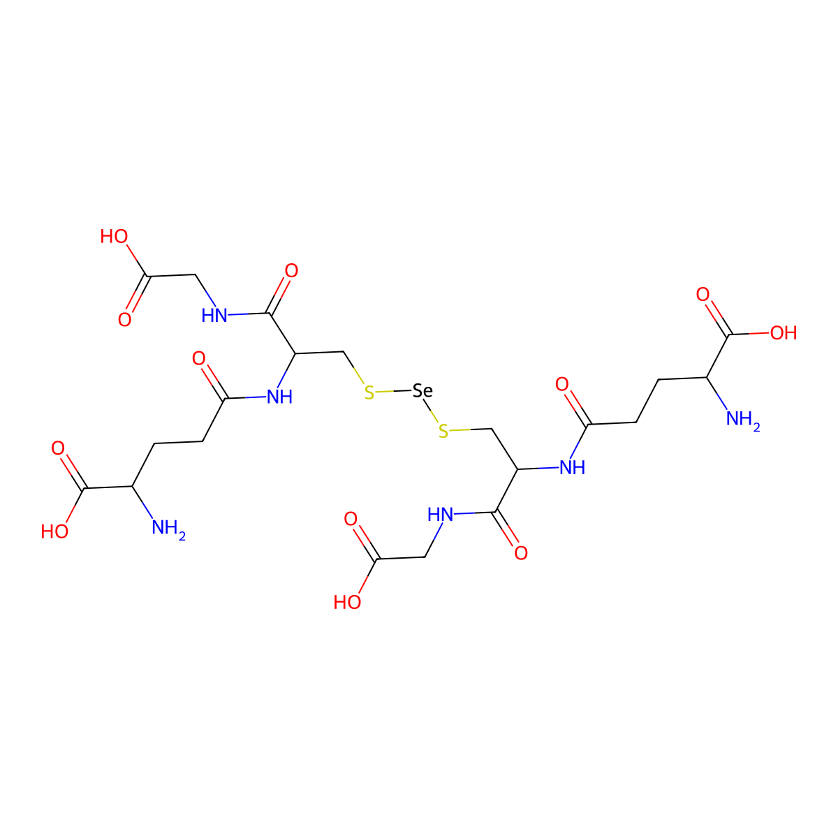 Selenodiglutathione molecular structure, CAS 33944-90-0
