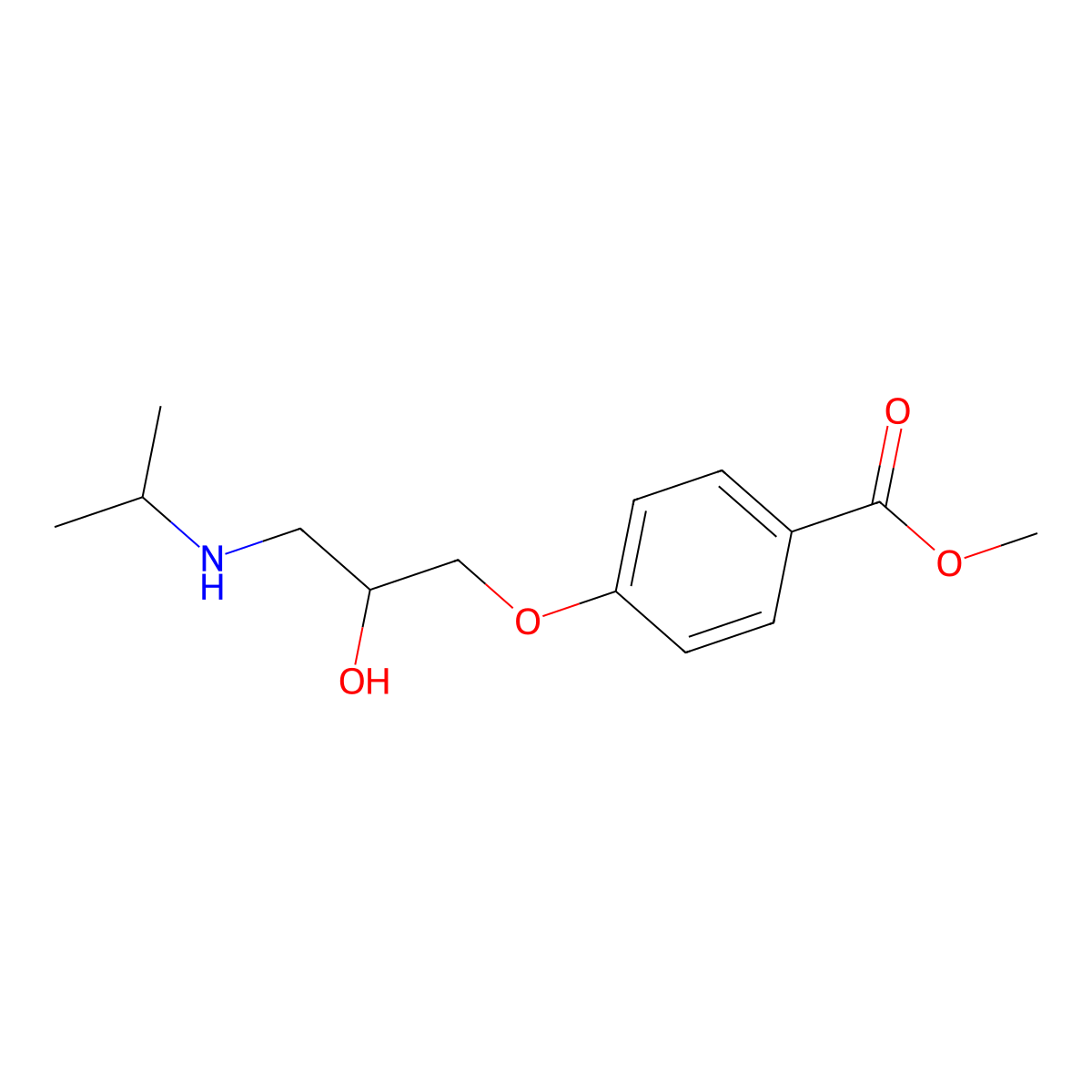 4-(2-Hydroxy-3-isopropylamino-propoxy)-benzoic acid methyl ester molecular structure, CAS 33947-97-6
