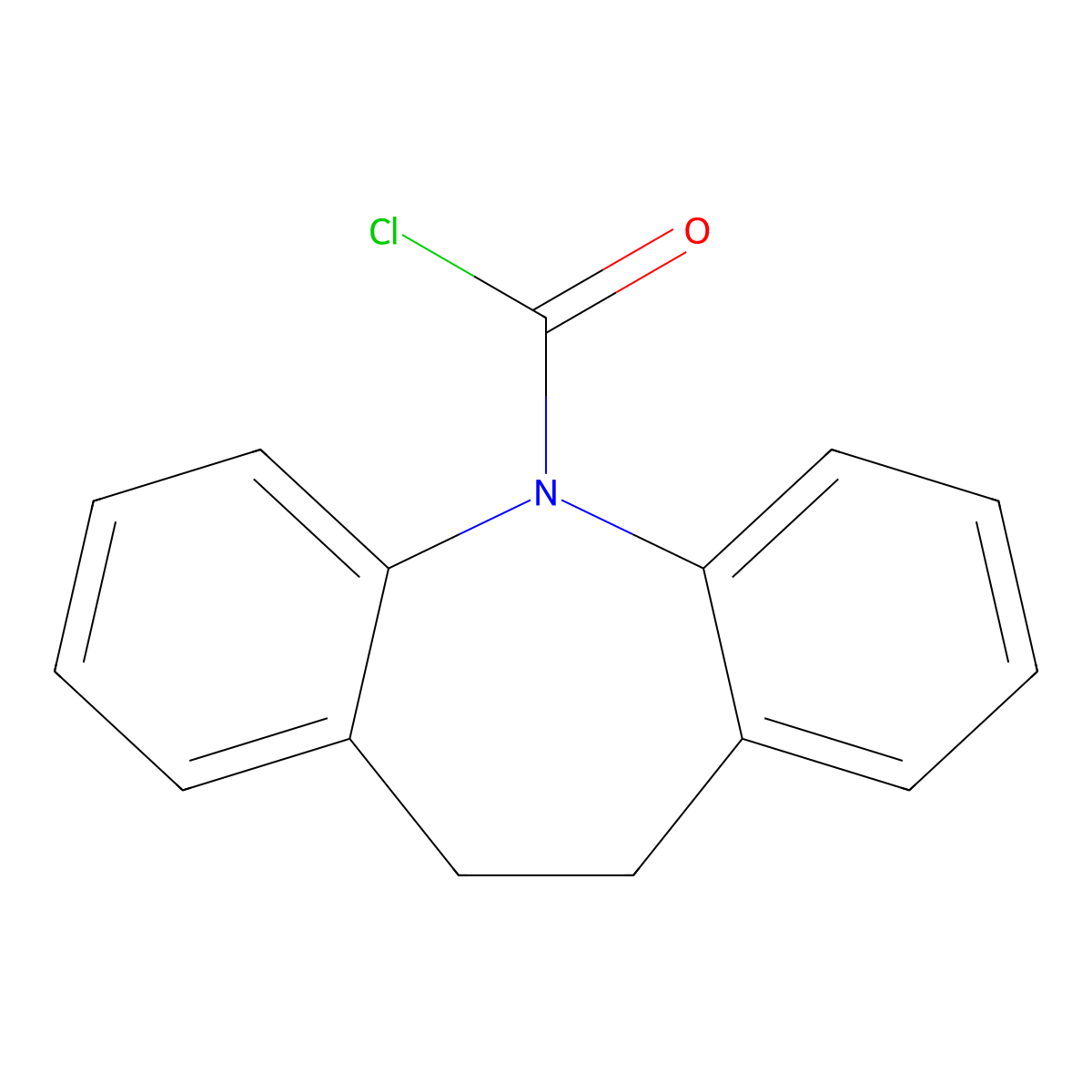 10,11-Dihydro-5H-dibenz[b,f]azepine-5-carbonyl chloride molecular structure, CAS 33948-19-5