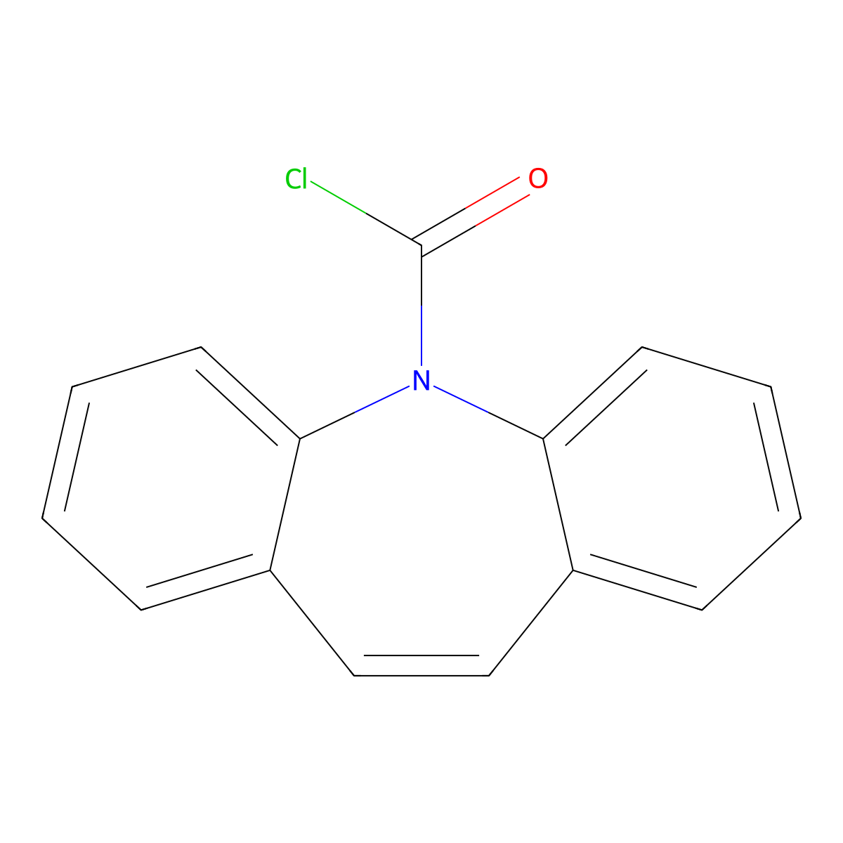 5H-Dibenz[b,f]azepine-5-carbonyl chloride molecular structure, CAS 33948-22-0