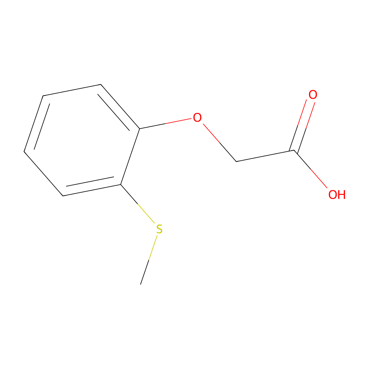 [2-(Methylthio)phenoxy]acetic Acid molecular structure, CAS 3395-40-2