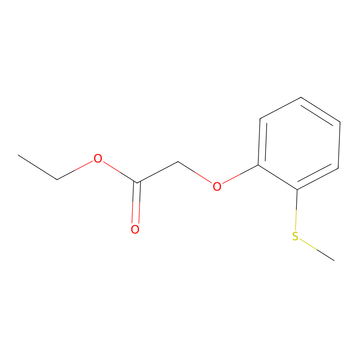 Ethyl 2-[2-(Methylthio)phenoxy]acetate molecular structure, CAS 3395-41-3