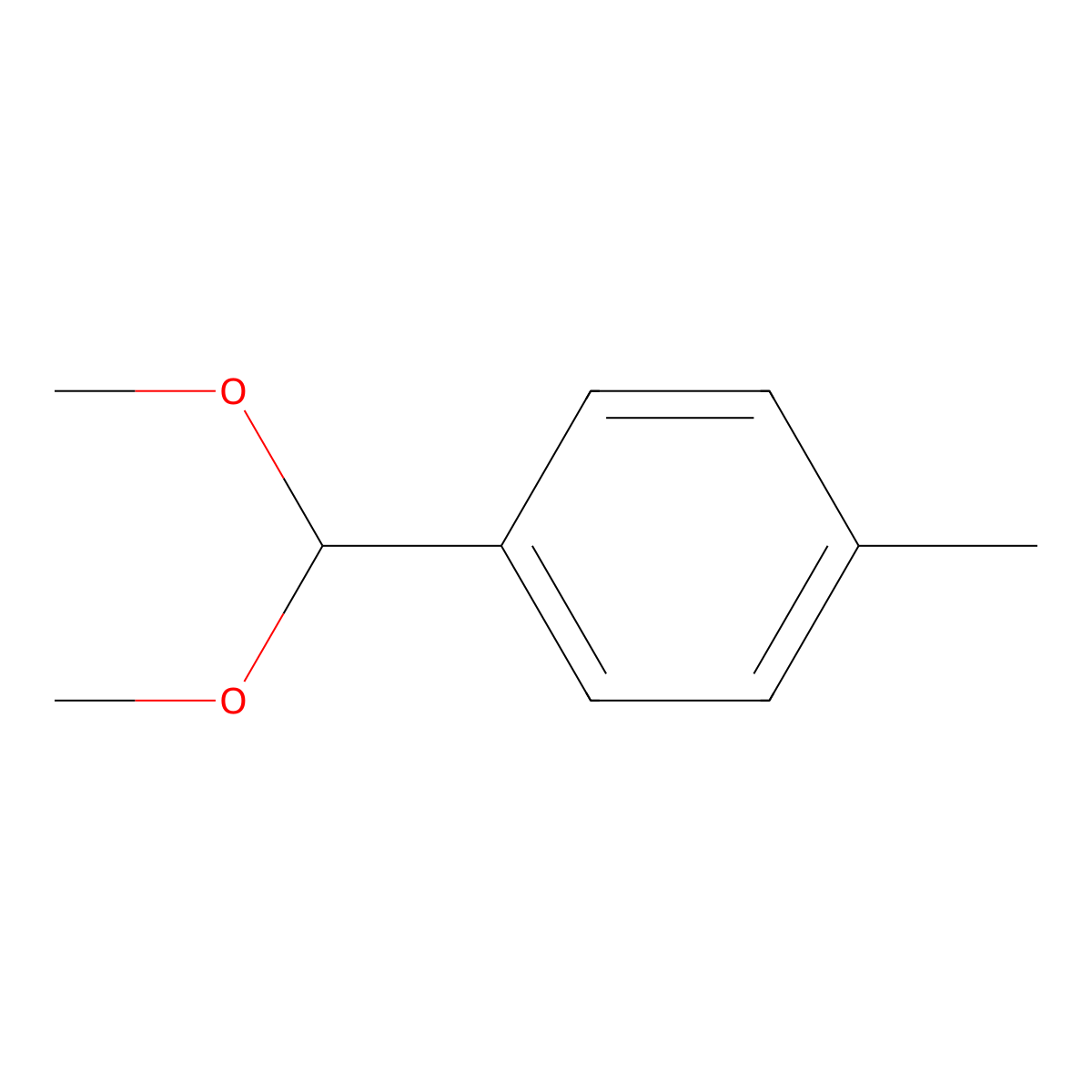 Benzene, 1-(dimethoxymethyl)-4-methyl- molecular structure, CAS 3395-83-3