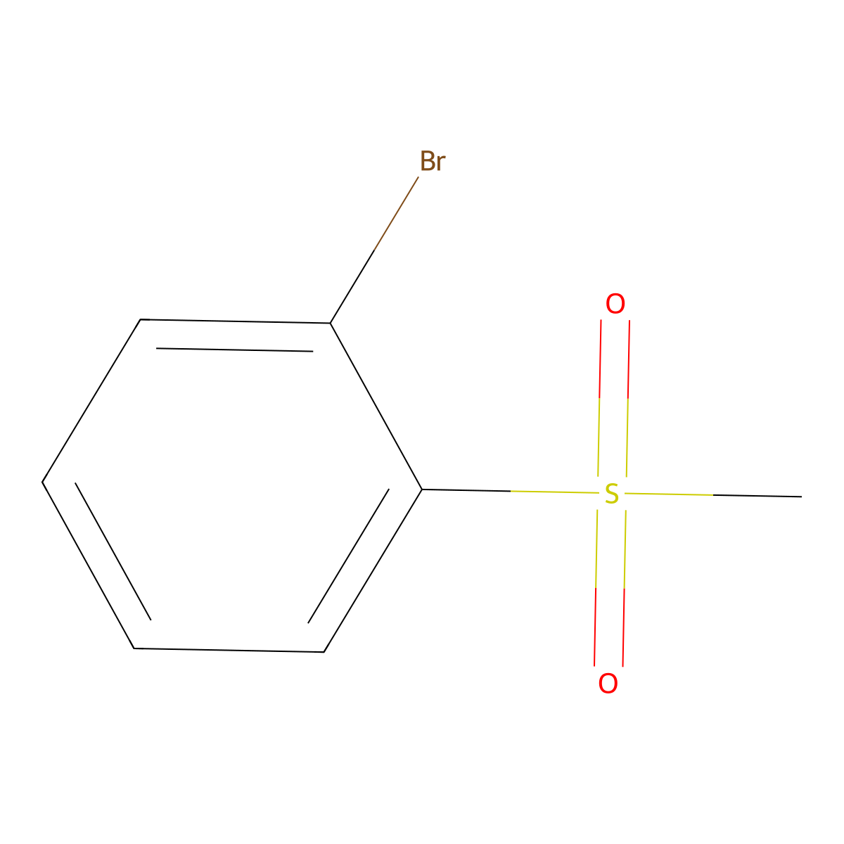 Benzene, 1-bromo-2-(methylsulfonyl)- molecular structure, CAS 33951-33-6
