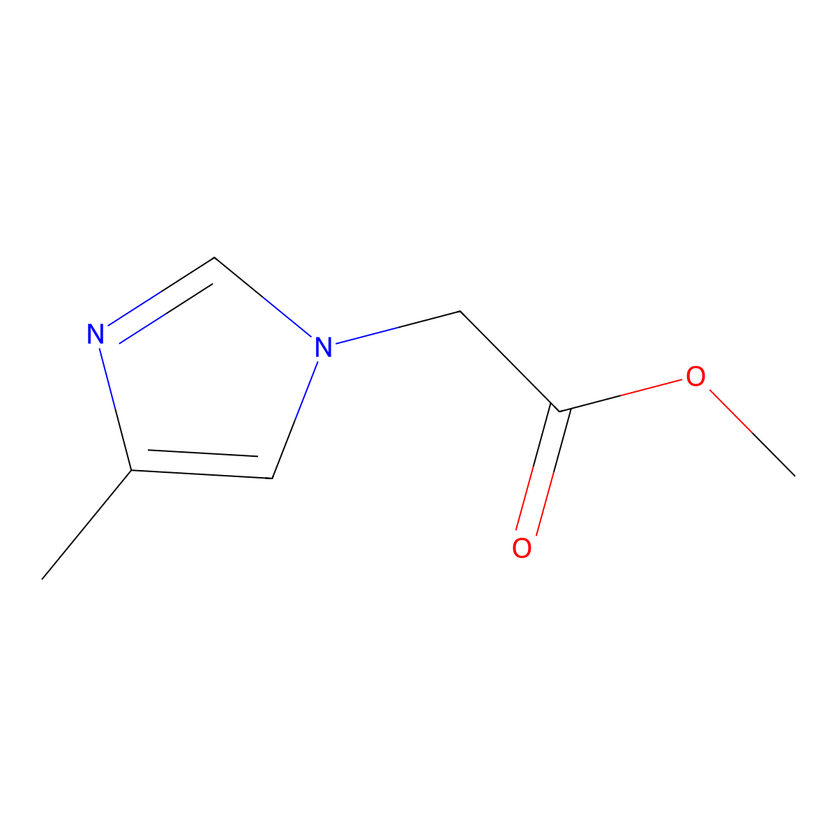 Methyl 2-(4-methyl-1H-imidazol-1-yl)acetate molecular structure, CAS 339526-03-3