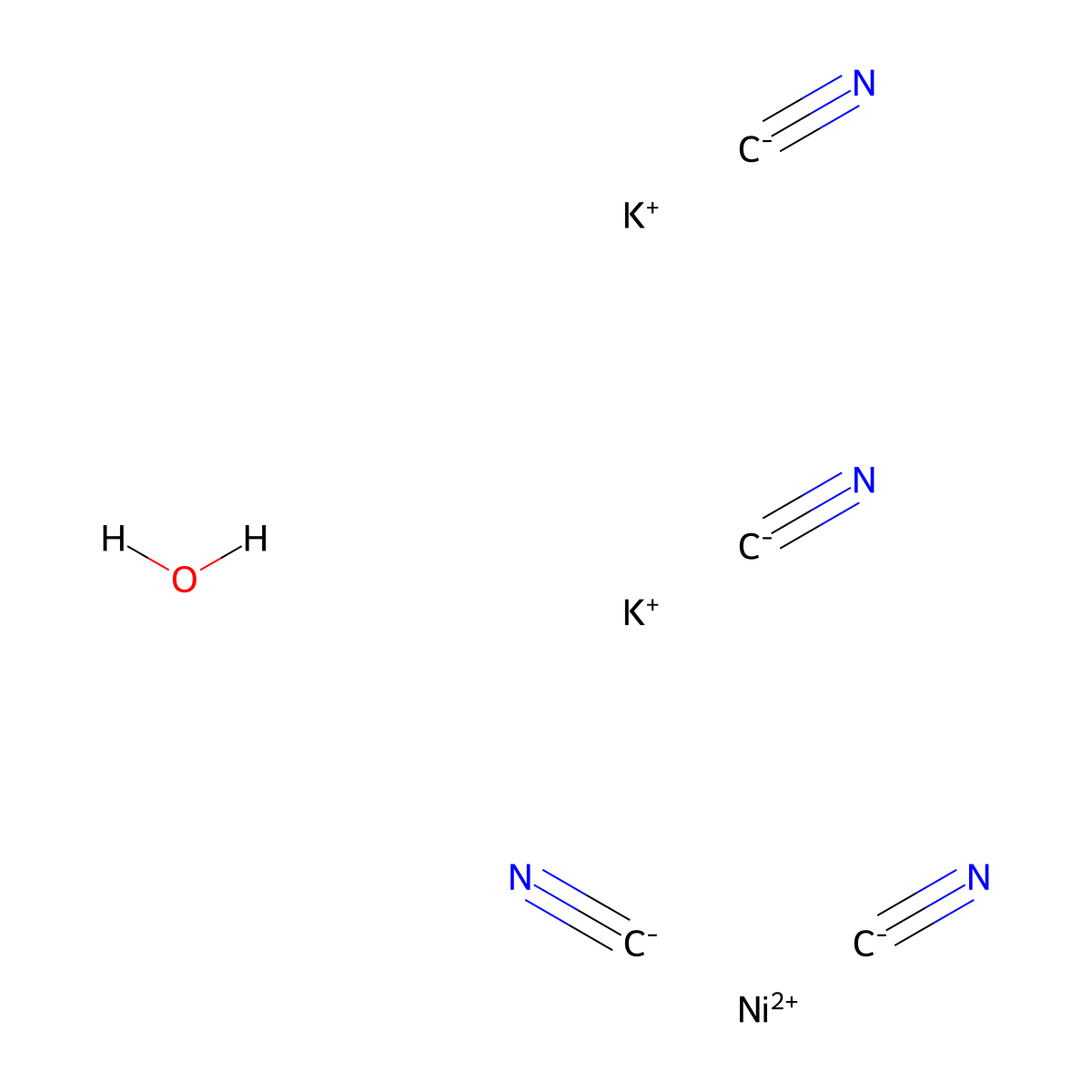 Dipotassium tetracyanonickelate hydrate molecular structure, CAS 339527-86-5