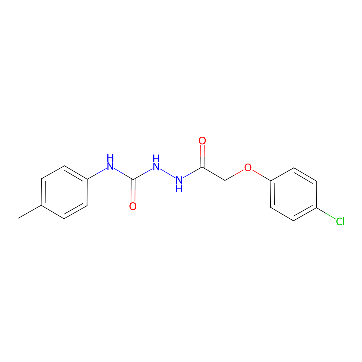 2-[(4-chlorophenoxy)acetyl]-N-(4-methylphenyl)hydrazinecarboxamide molecular structure, CAS 339528-09-5