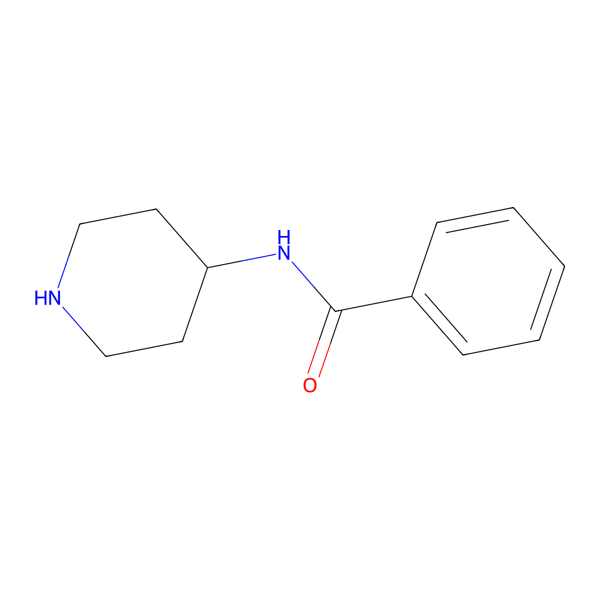 N-4-Piperidylbenzamide molecular structure, CAS 33953-37-6
