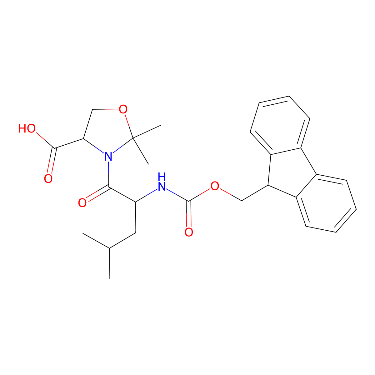 Fmoc-Leucine-Serine Pseudoproline molecular structure, CAS 339531-50-9