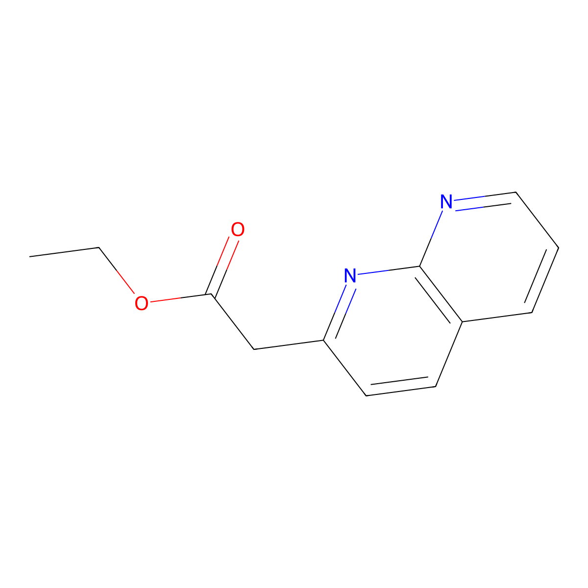 Ethyl (1,8-naphthyridin-2-yl)acetate molecular structure, CAS 339536-82-2