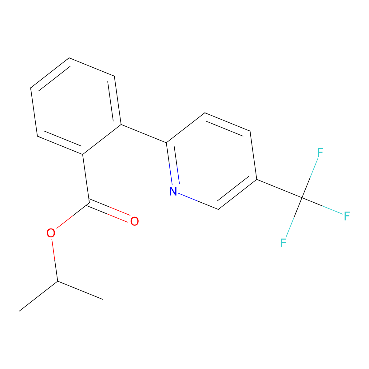 2-(5-Trifluoromethyl-pyridin-2-yl)-benzoic acid isopropyl ester molecular structure, CAS 339538-59-9