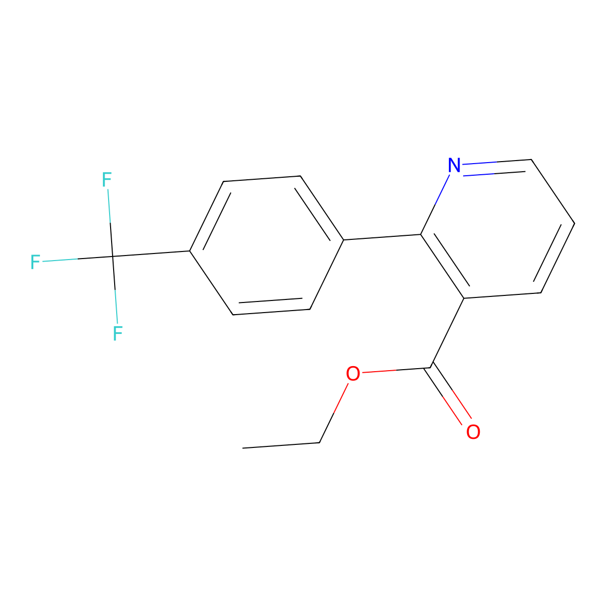 2-(4-Trifluoromethyl-phenyl)-nicotinic acid ethyl ester molecular structure, CAS 339538-64-6