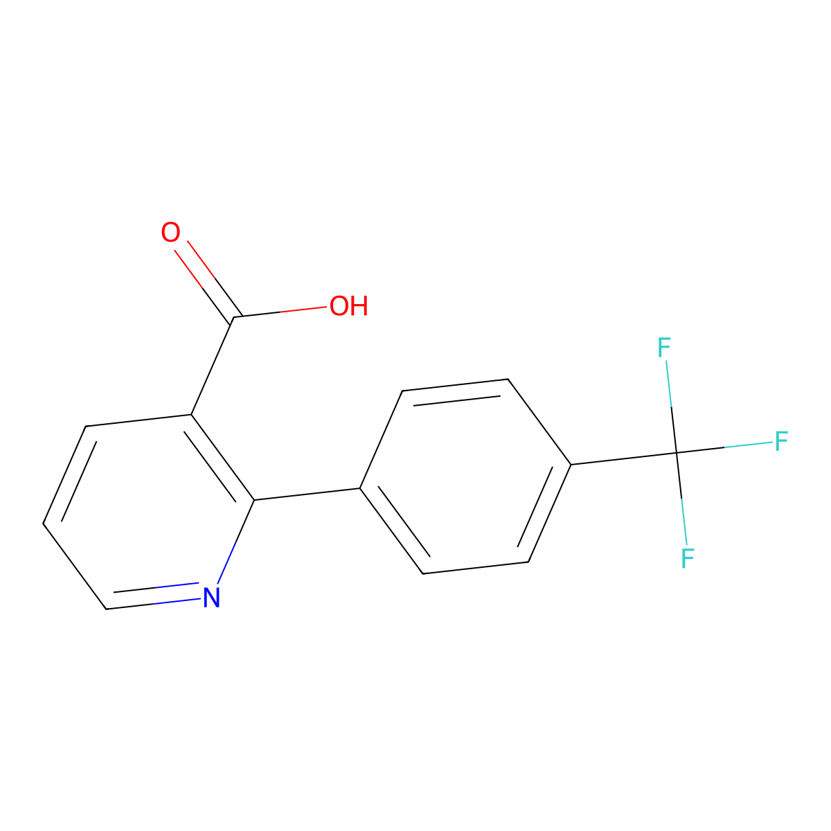 2-(4-Trifluoromethylphenyl)nicotinic acid molecular structure, CAS 339538-65-7