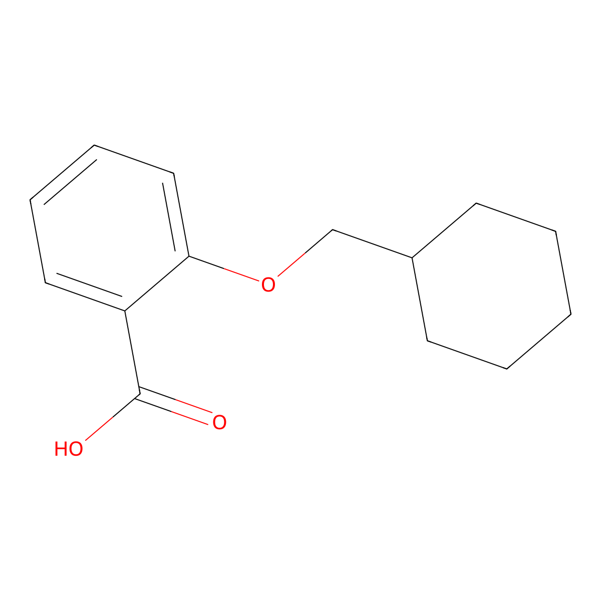 2-(Cyclohexylmethoxy)benzoic acid molecular structure, CAS 339539-11-6