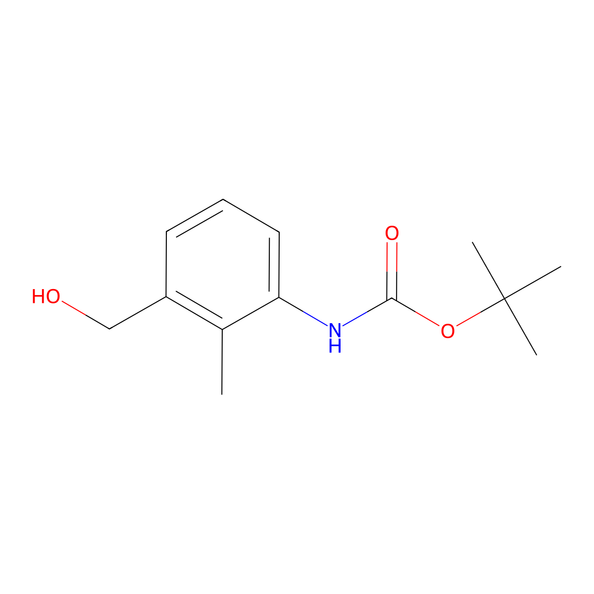 tert-butyl N-[3-(hydroxymethyl)-2-methylphenyl]carbamate molecular structure, CAS 339544-68-2