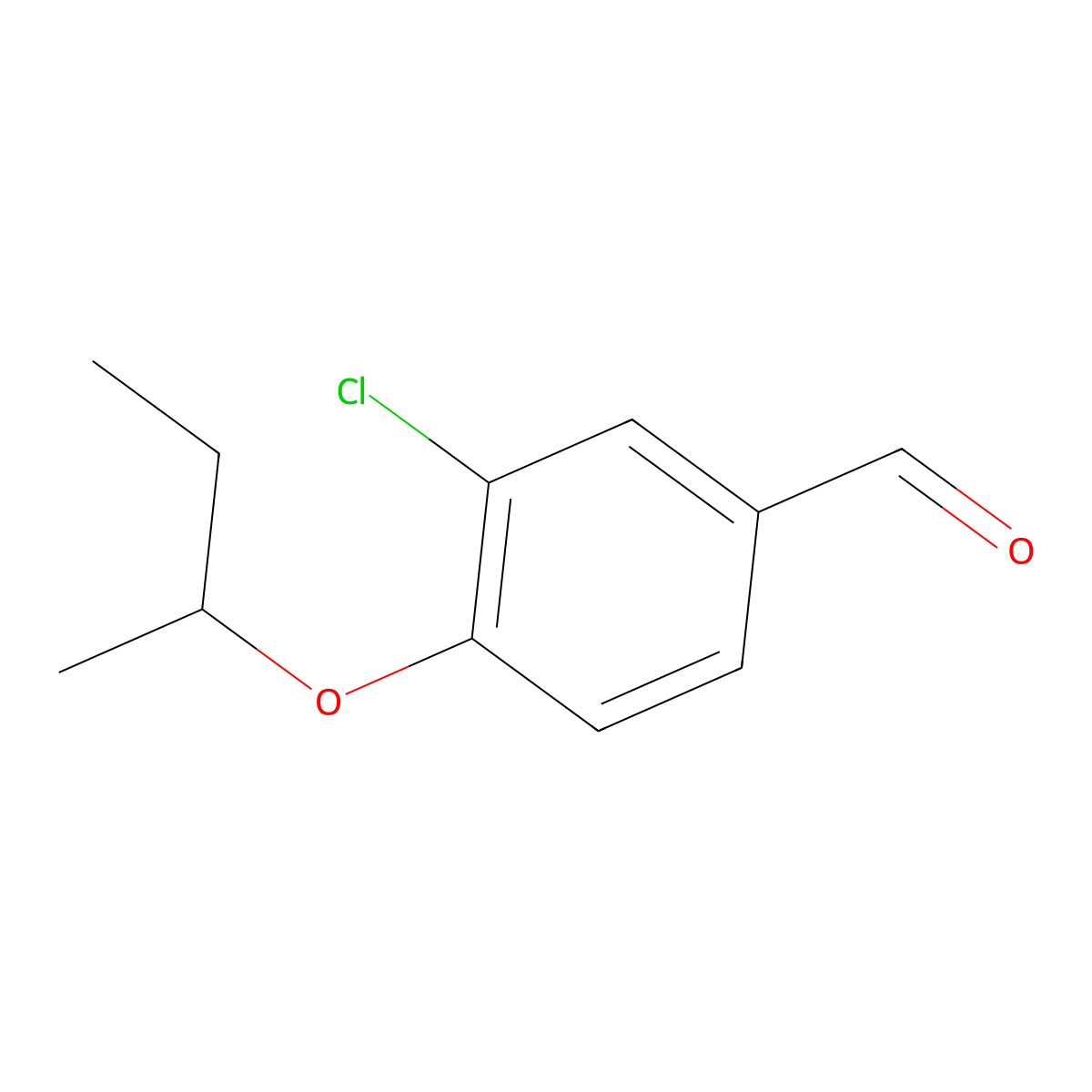 4-Sec-butoxy-3-chlorobenzaldehyde molecular structure, CAS 339546-96-2