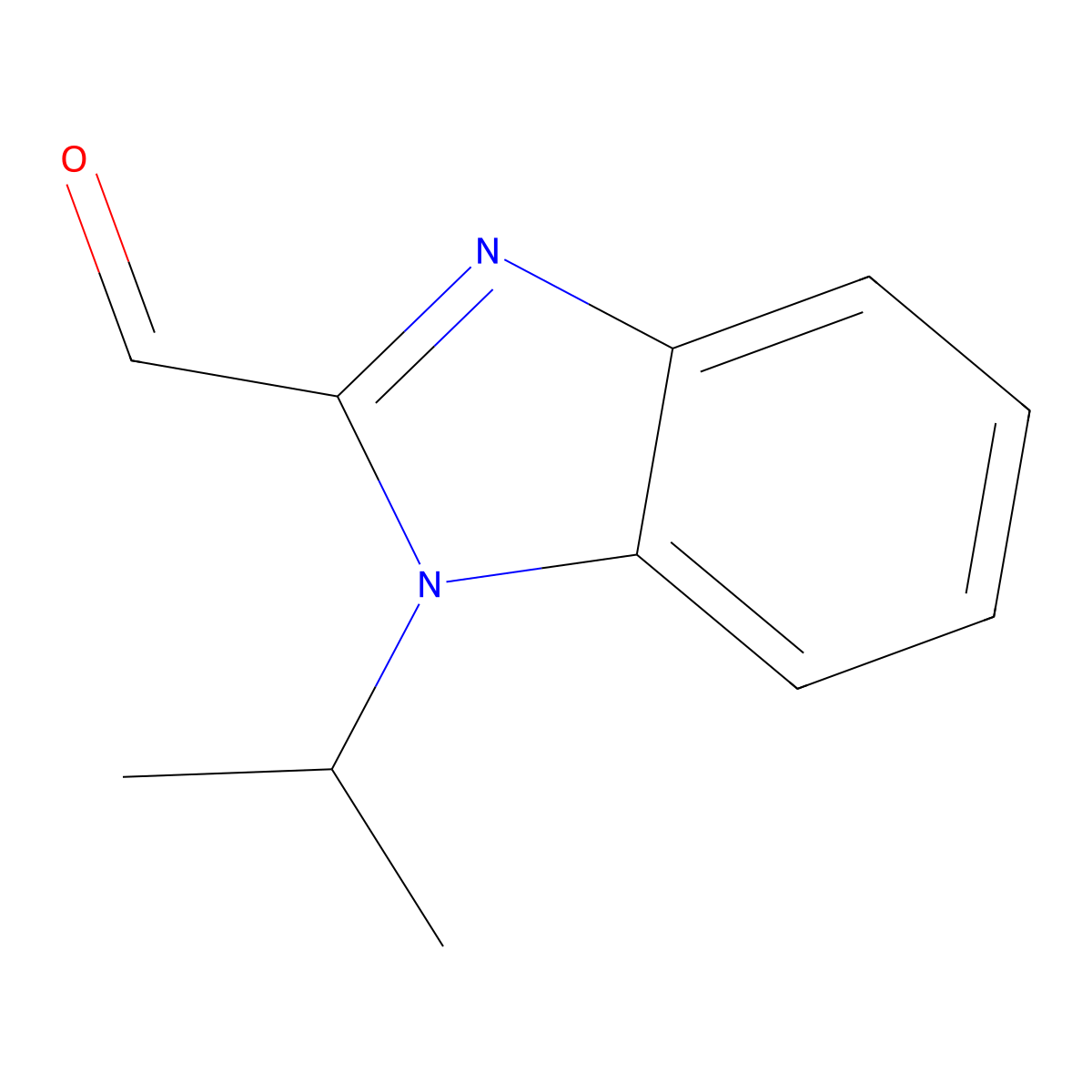 1-(propan-2-yl)-1H-1,3-benzodiazole-2-carbaldehyde molecular structure, CAS 339547-40-9