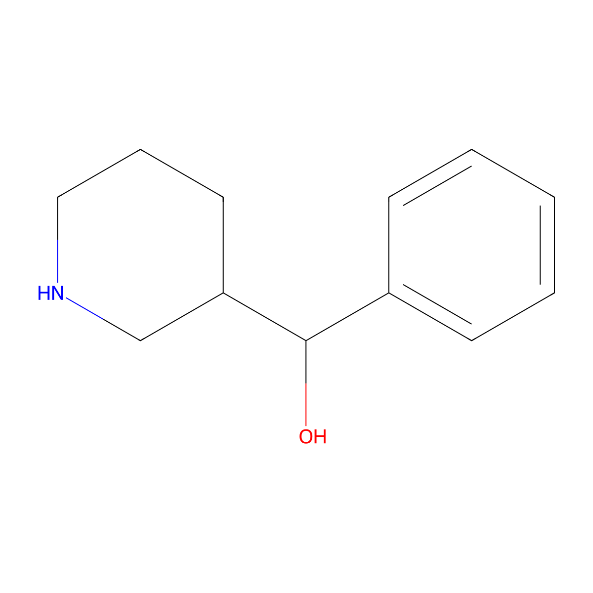 Phenyl(piperidin-3-yl)methanol molecular structure, CAS 339547-59-0