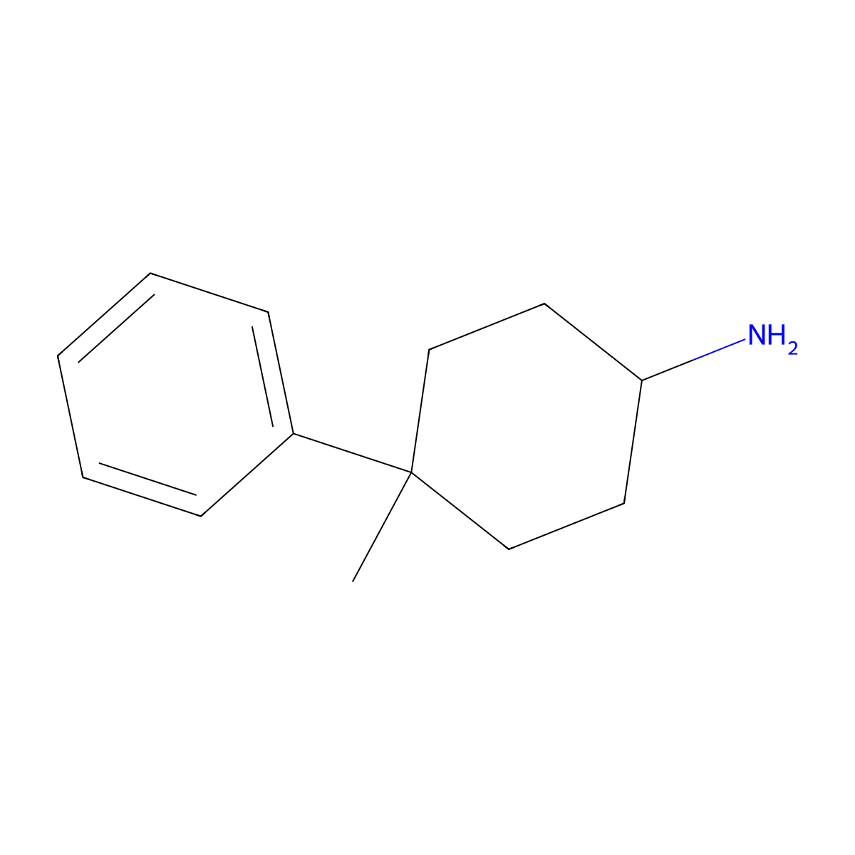4-Methyl-4-phenylcyclohexan-1-amine molecular structure, CAS 339547-85-2