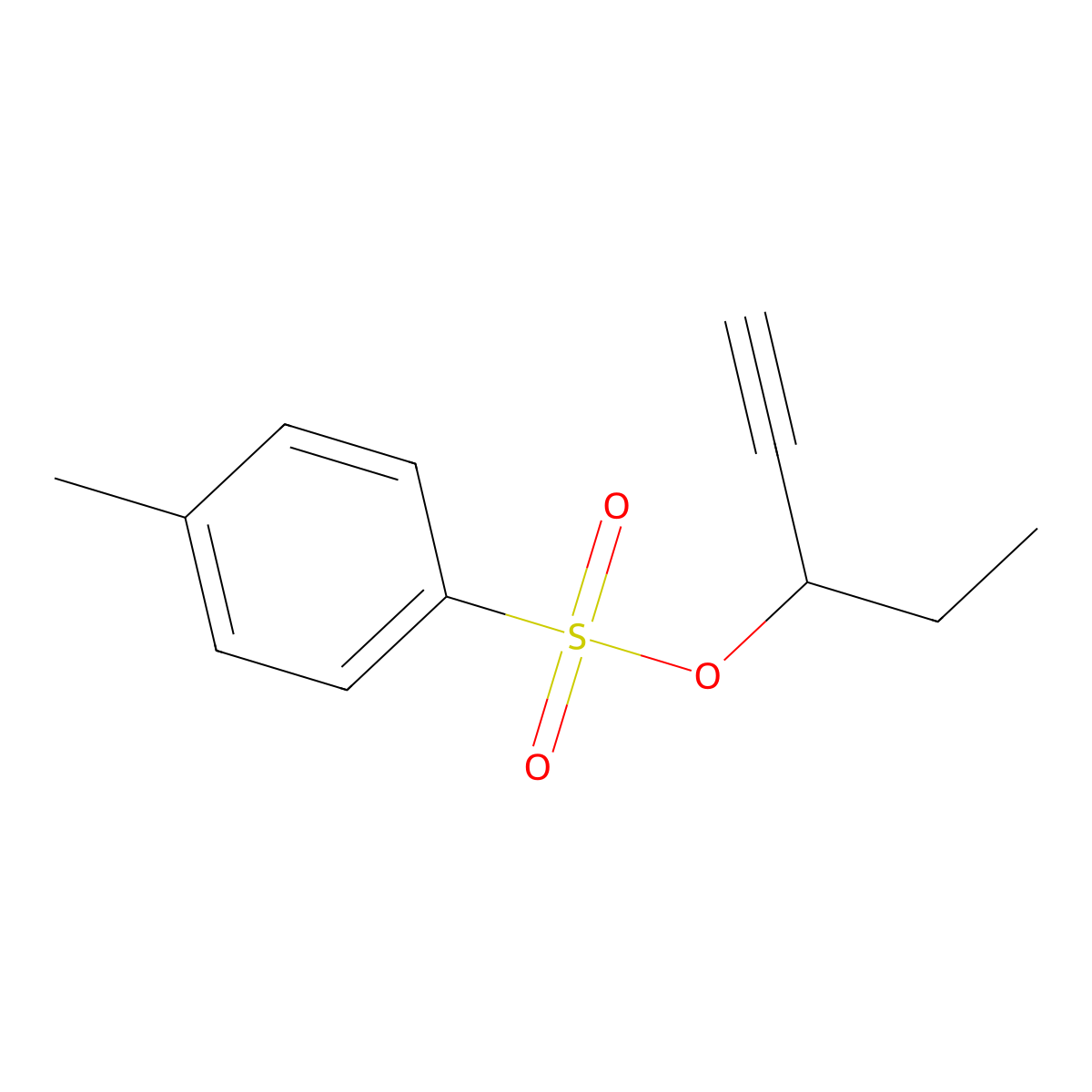 Pent-1-yn-3-yl 4-methylbenzene-1-sulfonate molecular structure, CAS 339550-75-3
