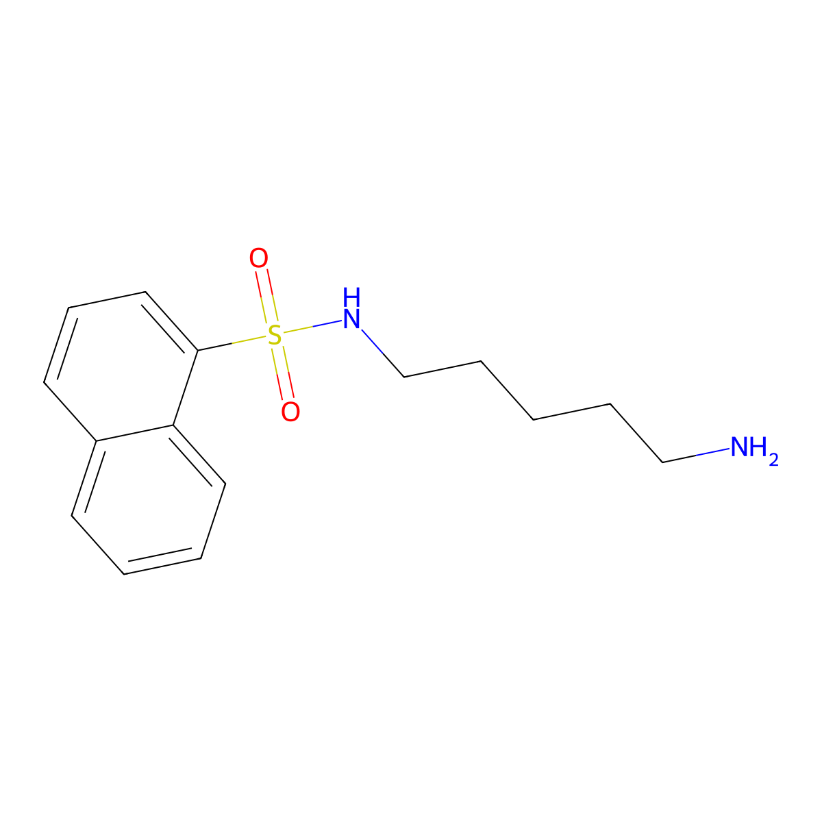 N-(5-aminopentyl)naphthalene-1-sulfonamide molecular structure, CAS 33956-62-6
