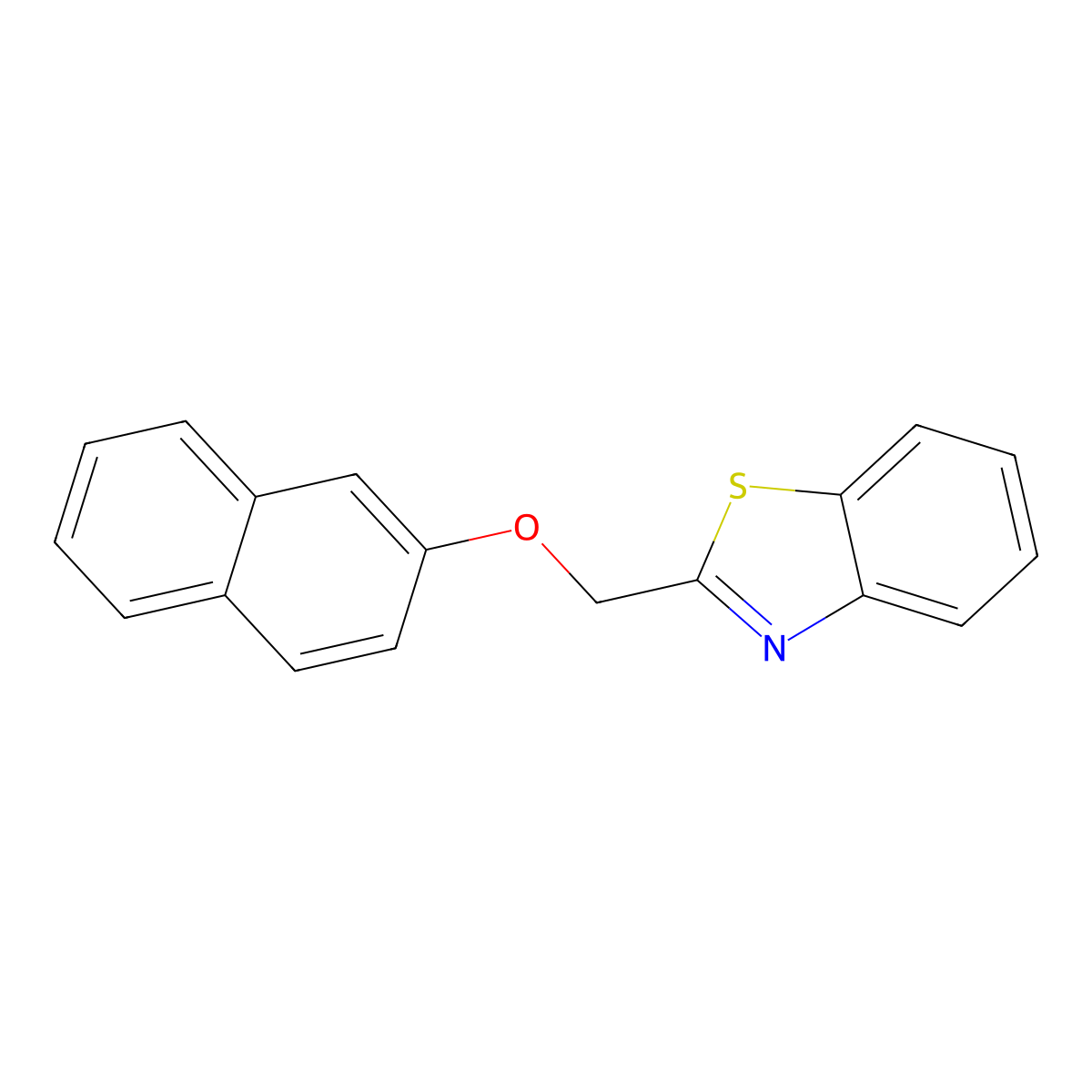 2-(Naphthalen-2-yloxymethyl)-1,3-benzothiazole molecular structure, CAS 339566-23-3