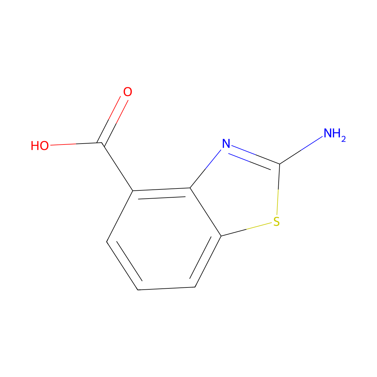 2-Amino-1,3-benzothiazole-4-carboxylic acid molecular structure, CAS 339571-41-4