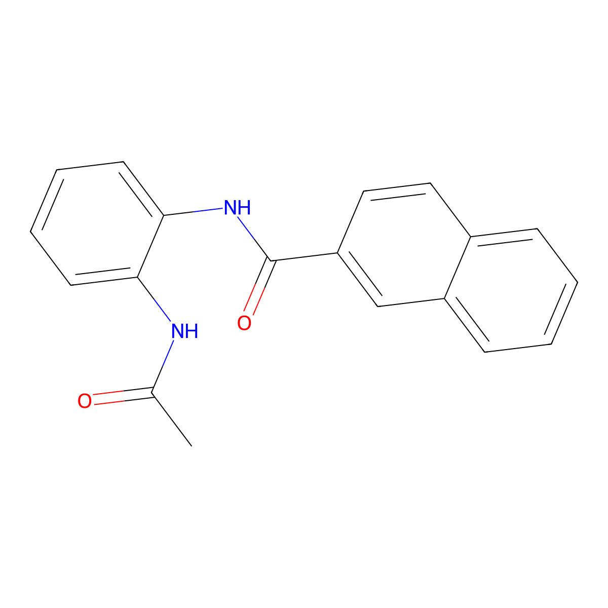 N-(2-acetamidophenyl)naphthalene-2-carboxamide molecular structure, CAS 339571-42-5
