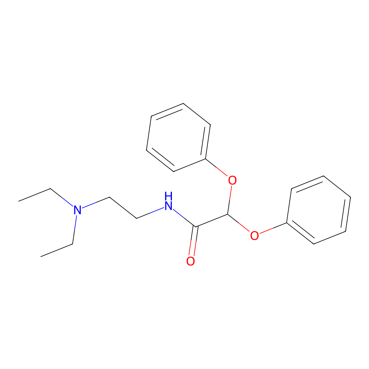 N-(2-(Diethylamino)ethyl)-2,2-diphenoxyacetamide molecular structure, CAS 339573-04-5