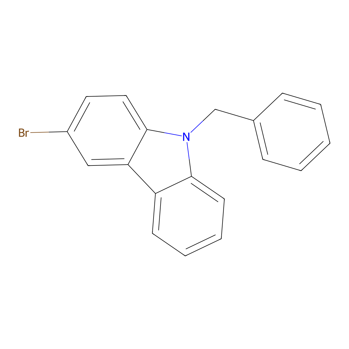 9-Benzyl-3-bromo-9H-carbazole molecular structure, CAS 339576-55-5