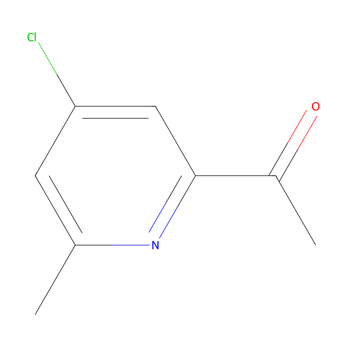 1-(4-Chloro-6-methylpyridin-2-yl)ethanone molecular structure, CAS 339586-00-4