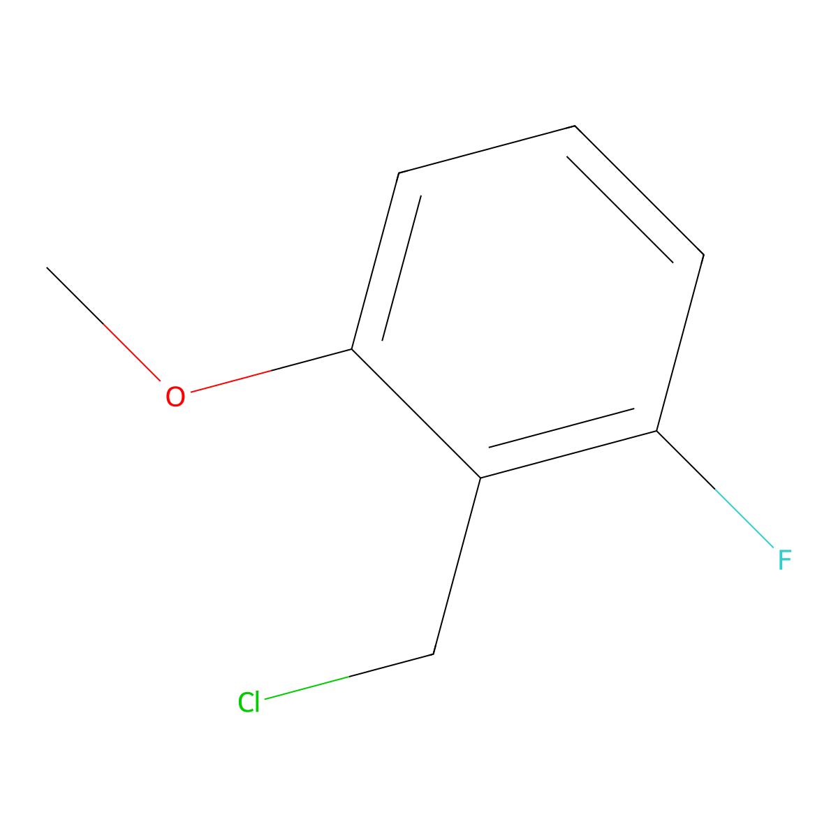 2-(Chloromethyl)-1-fluoro-3-methoxybenzene molecular structure, CAS 339586-05-9