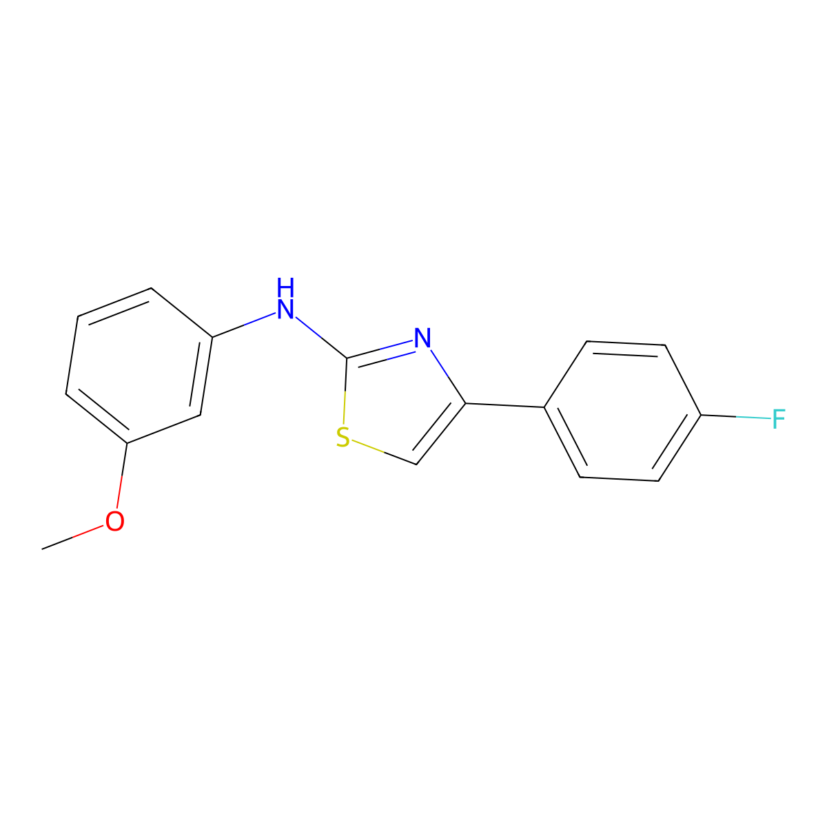 4-(4-fluorophenyl)-N-(3-methoxyphenyl)-1,3-thiazol-2-amine molecular structure, CAS 339587-44-9