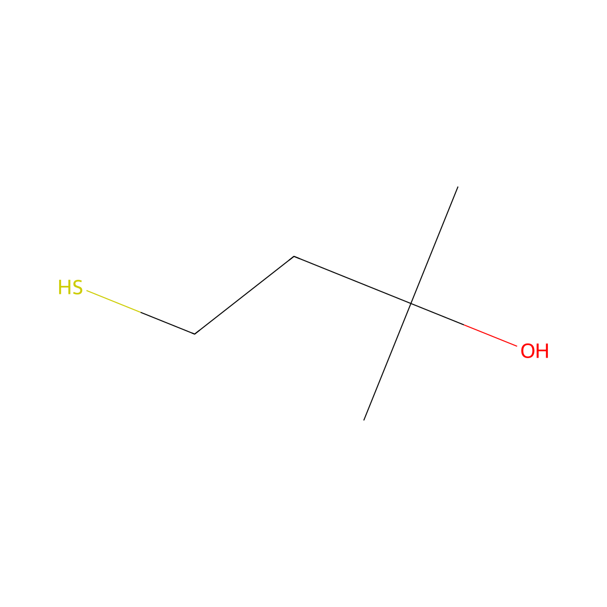 2-Butanol, 4-mercapto-2-methyl- molecular structure, CAS 33959-26-1