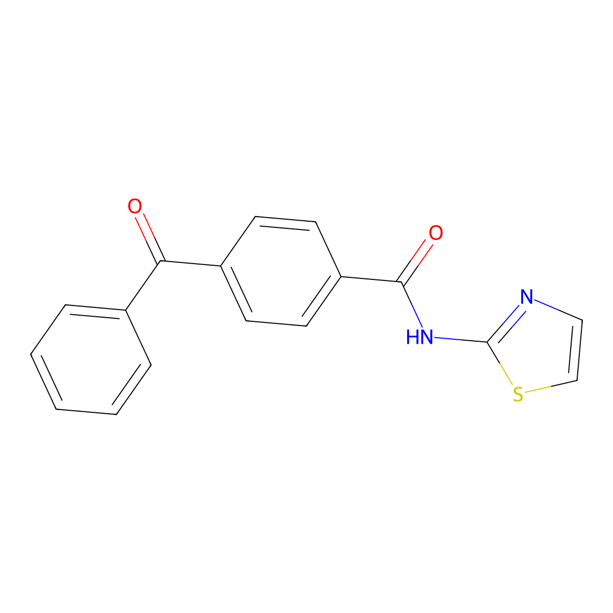 4-benzoyl-N-(1,3-thiazol-2-yl)benzamide molecular structure, CAS 339590-42-0
