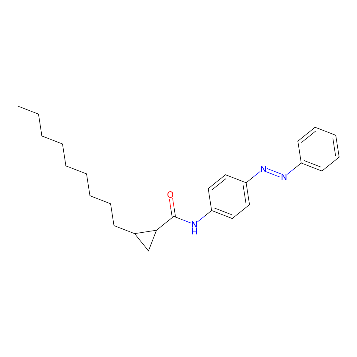 2-nonyl-N-{4-[(E)-phenyldiazenyl]phenyl}cyclopropanecarboxamide molecular structure, CAS 339590-74-8