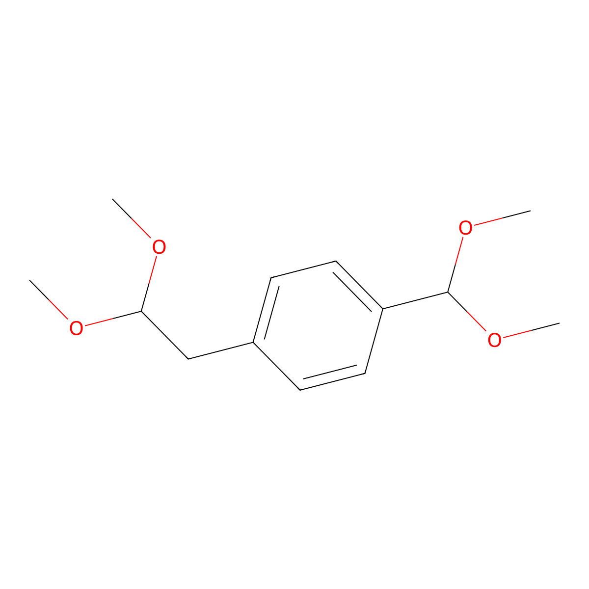 1-(2,2-Dimethoxyethyl)-4-(dimethoxymethyl)benzene molecular structure, CAS 339591-50-3