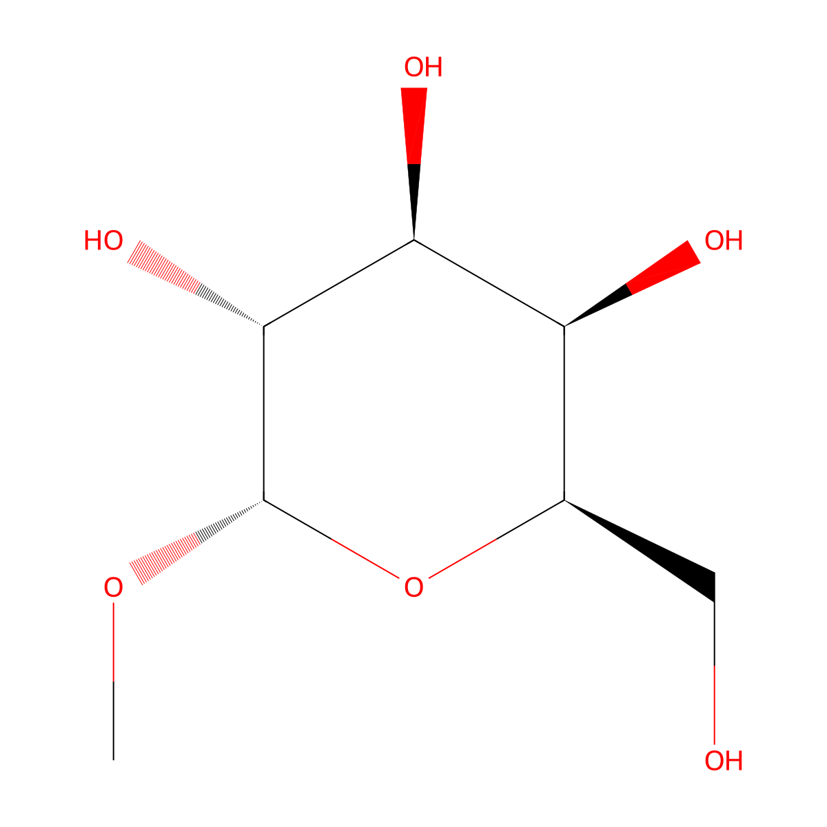 methyl alpha-D-galactopyranoside molecular structure, CAS 3396-99-4