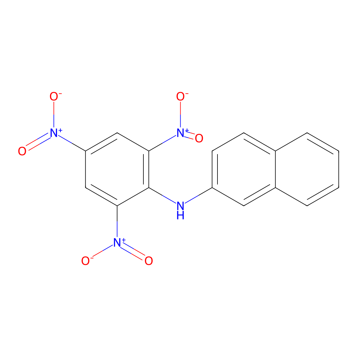 N-(2,4,6-trinitrophenyl)naphthalen-2-amine molecular structure, CAS 33963-99-4