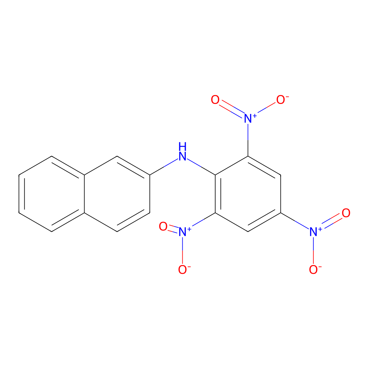 N-(2,4,6-trinitrophenyl)naphthalen-2-amine molecular structure, CAS 33963-99-4