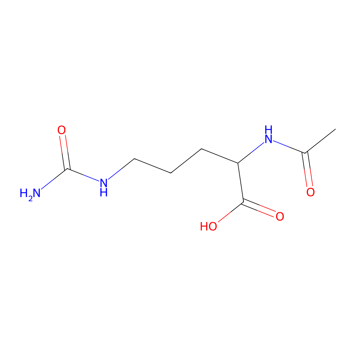 N-Acetyl-L-Citrulline molecular structure, CAS 33965-42-3