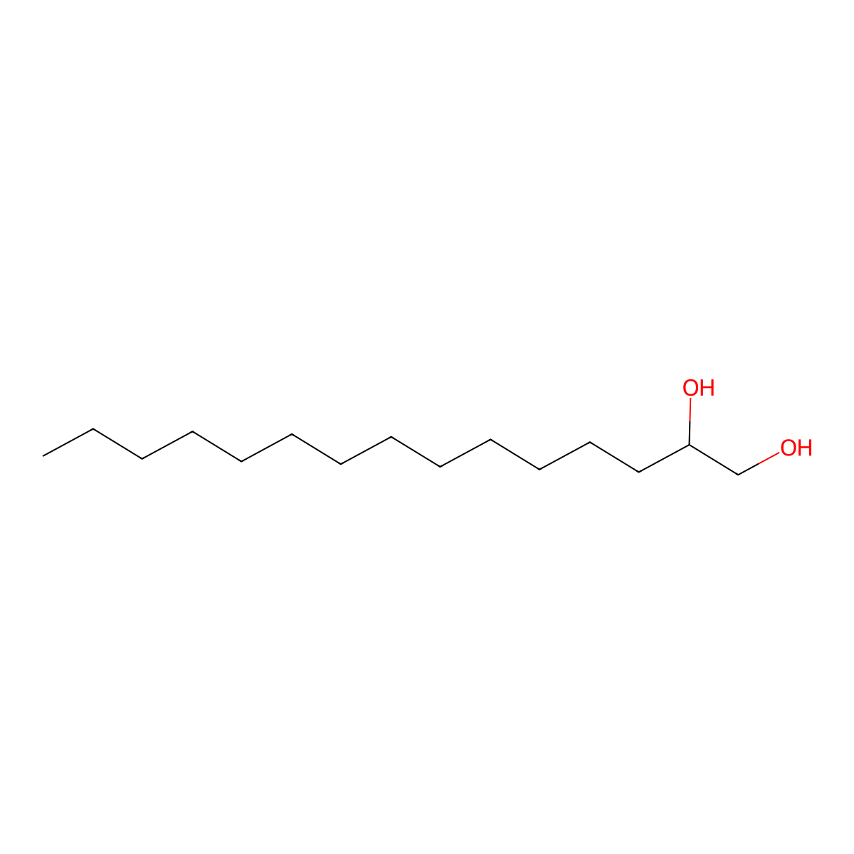 Pentadecane-1,2-diol molecular structure, CAS 33968-47-7