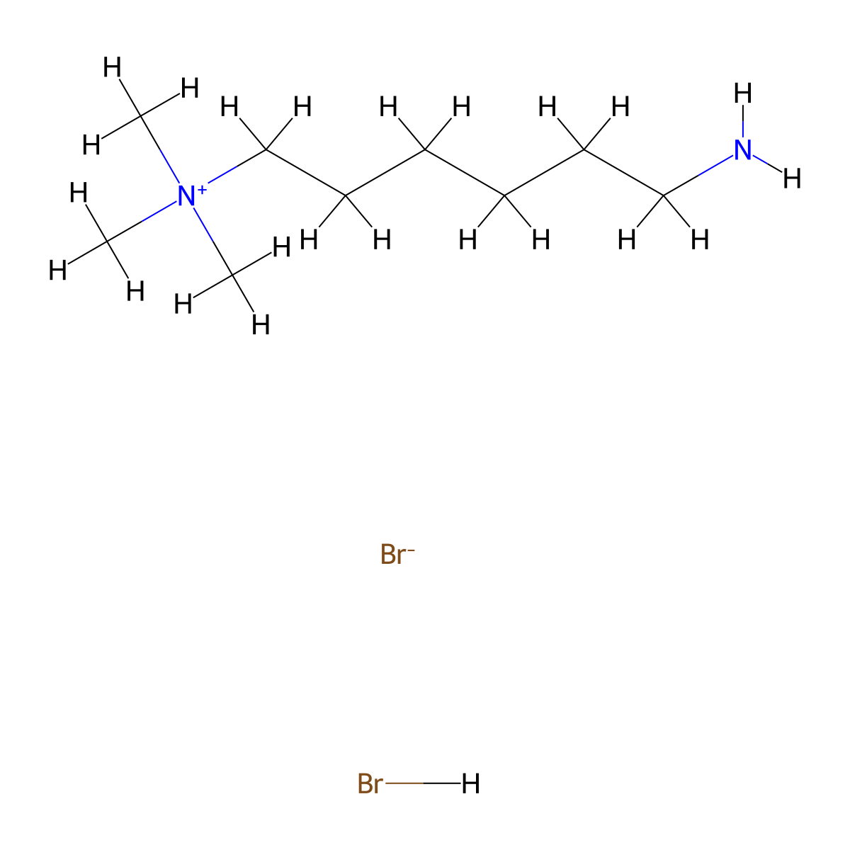 (6-Aminohexyl)trimethylammonium Bromide Hydrobromide molecular structure, CAS 33968-67-1