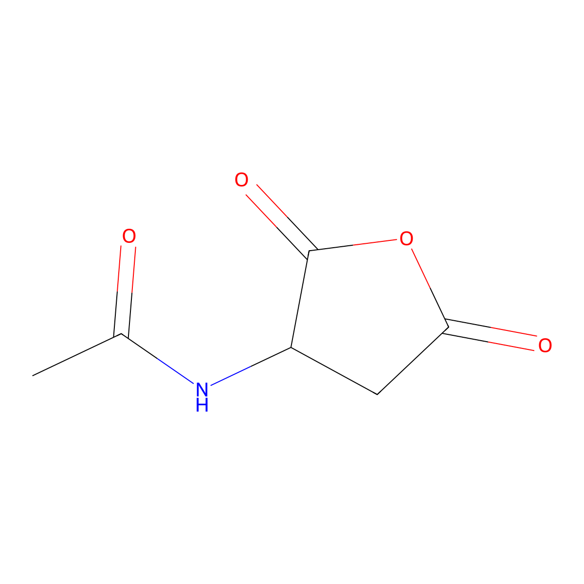 N-(2,5-dioxooxolan-3-yl)acetamide molecular structure, CAS 3397-54-4