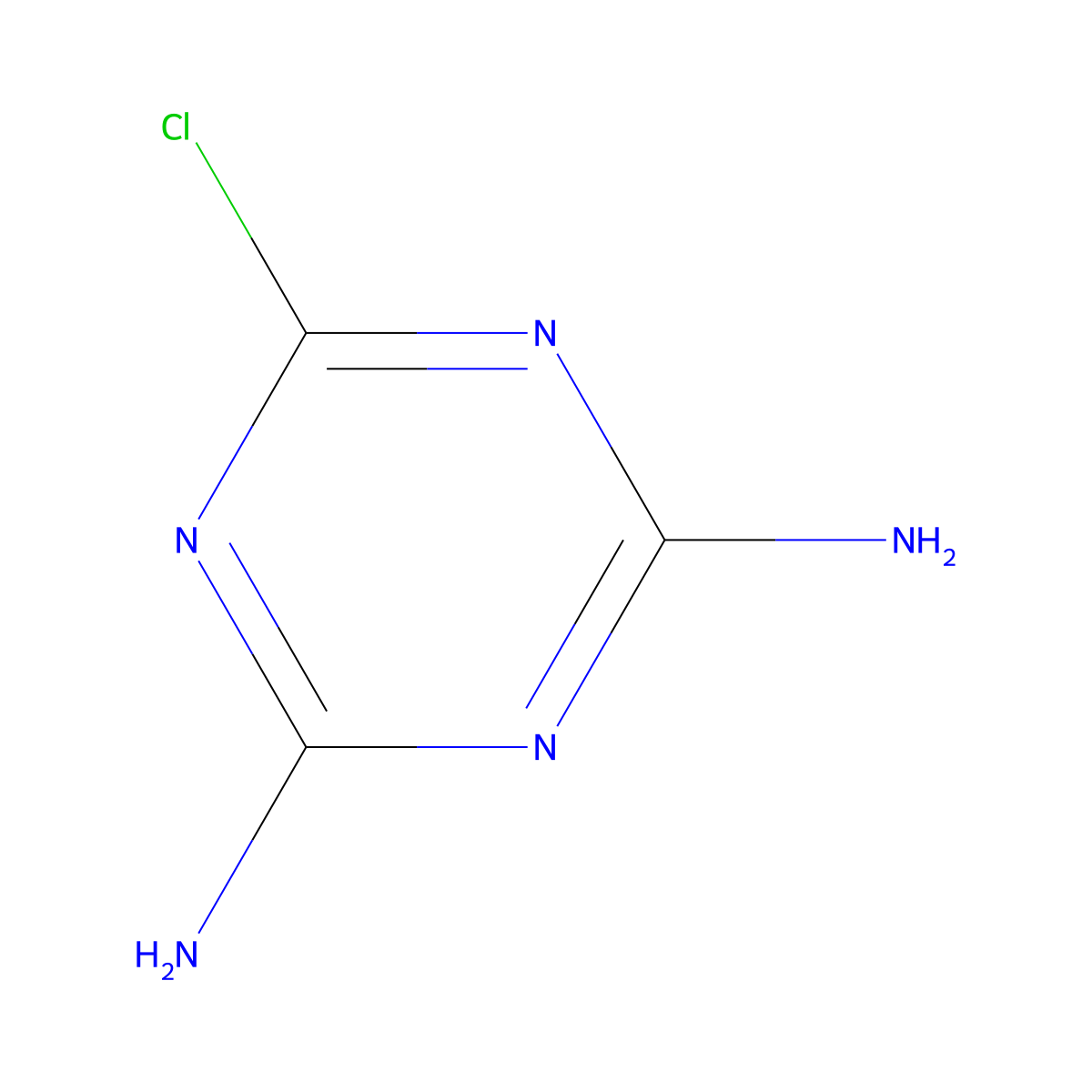 1,3,5-Triazine-2,4-diamine, 6-chloro- molecular structure, CAS 3397-62-4