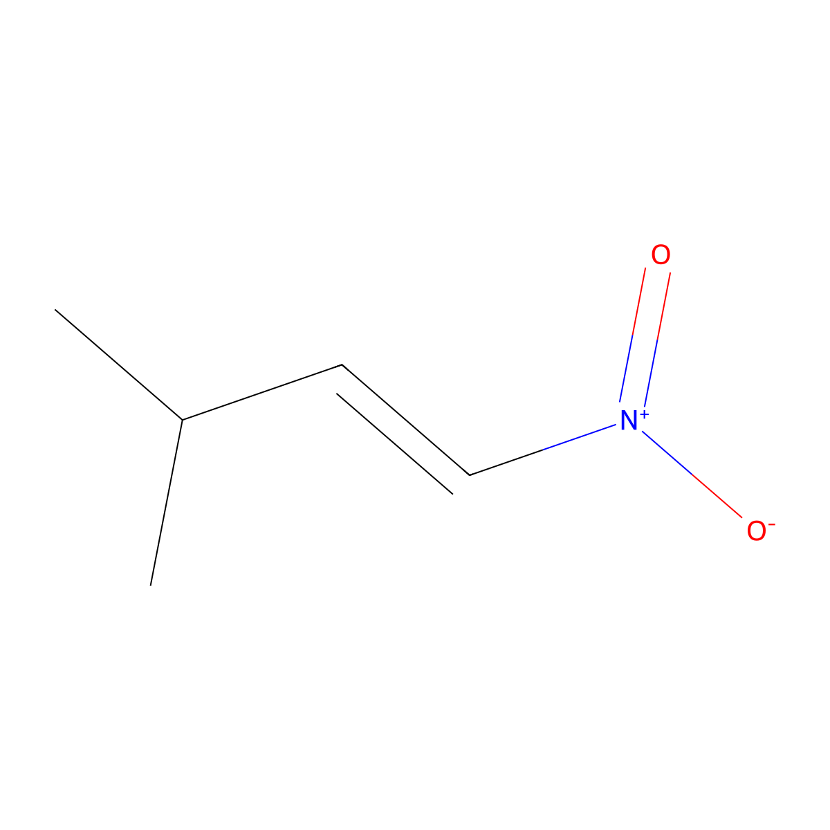 3-Methyl-1-nitro-1-butene molecular structure, CAS 33972-66-6