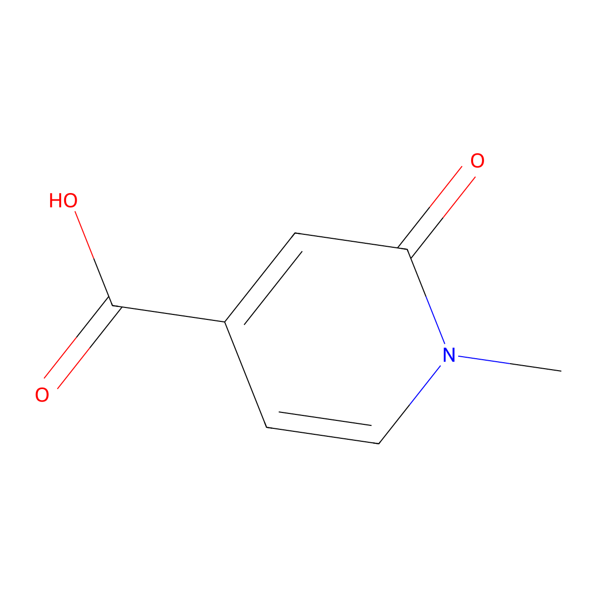 1-Methyl-2-oxo-1,2-dihydropyridine-4-carboxylic acid molecular structure, CAS 33972-97-3